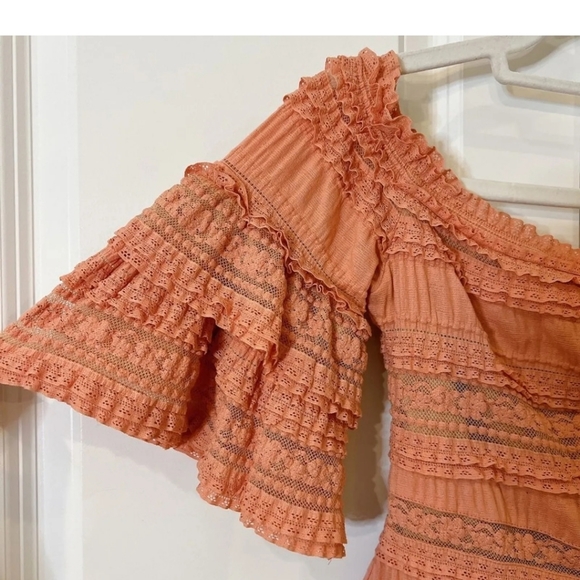 Cinq a sept lace off the shoulder top - Picture 6 of 6